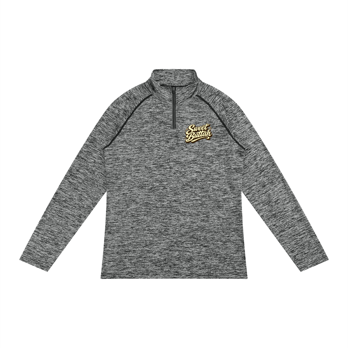 “Sweet Buttah” Quarter-Zip Performance Long Sleeve T-Shirt
